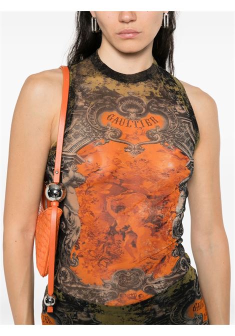 tank top mesh printed médaillon donna multicolor JEAN PAUL GAULTIER | 25/03-W-TO304-M006P004115
